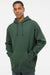 Independent Trading Company IND4000 Mens Hooded Sweatshirt Hoodie w/ Pouch Pocket Alpine Green Model Front