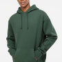 Independent Trading Company Mens Hooded Sweatshirt Hoodie w/ Pouch Pocket - Alpine Green