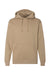 Independent Trading Company IND4000 Mens Hooded Sweatshirt Hoodie w/ Pouch Pocket Sandstone Brown Flat Front