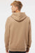 Independent Trading Company IND4000 Mens Hooded Sweatshirt Hoodie w/ Pouch Pocket Sandstone Brown Model Back
