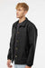 Independent Trading Company EXP99CNB Mens Water Resistant Snap Down Coaches Jacket Black Model Side