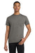 Gildan 5300 Mens Short Sleeve Crewneck T-Shirt w/ Pocket Charcoal Grey Model Front