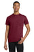 Gildan 5300 Mens Short Sleeve Crewneck T-Shirt w/ Pocket Maroon Model Front