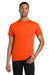 Gildan 5300 Mens Short Sleeve Crewneck T-Shirt w/ Pocket Orange Model Front