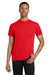 Gildan 5300 Mens Short Sleeve Crewneck T-Shirt w/ Pocket Red Model Front