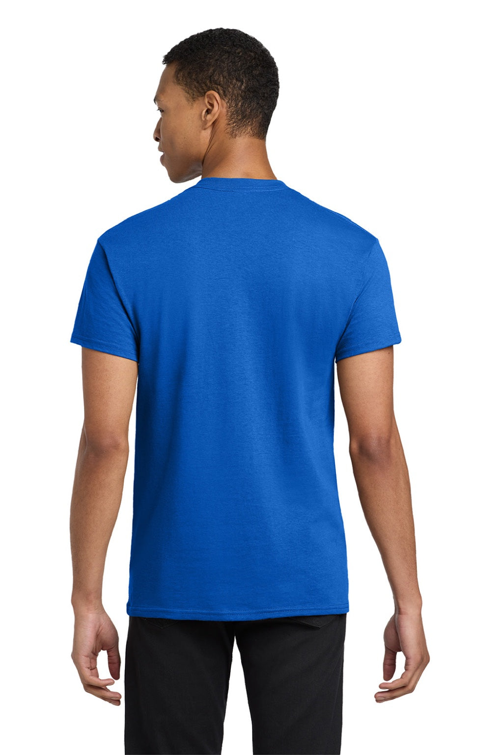 Gildan 5300 Mens Short Sleeve Crewneck T-Shirt w/ Pocket Royal Blue Model Back