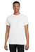 Gildan 5300 Mens Short Sleeve Crewneck T-Shirt w/ Pocket White Model Front