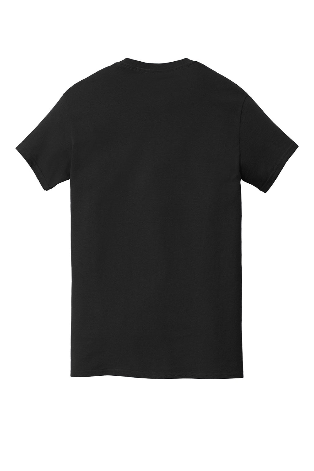 Gildan 5300 Mens Short Sleeve Crewneck T-Shirt w/ Pocket Black Flat Back