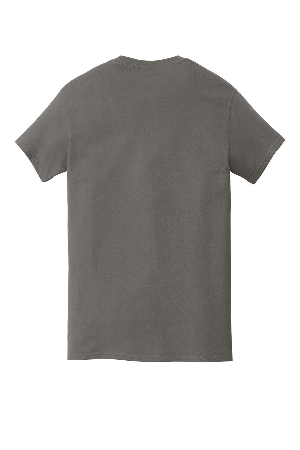 Gildan 5300 Mens Short Sleeve Crewneck T-Shirt w/ Pocket Charcoal Grey Flat Back