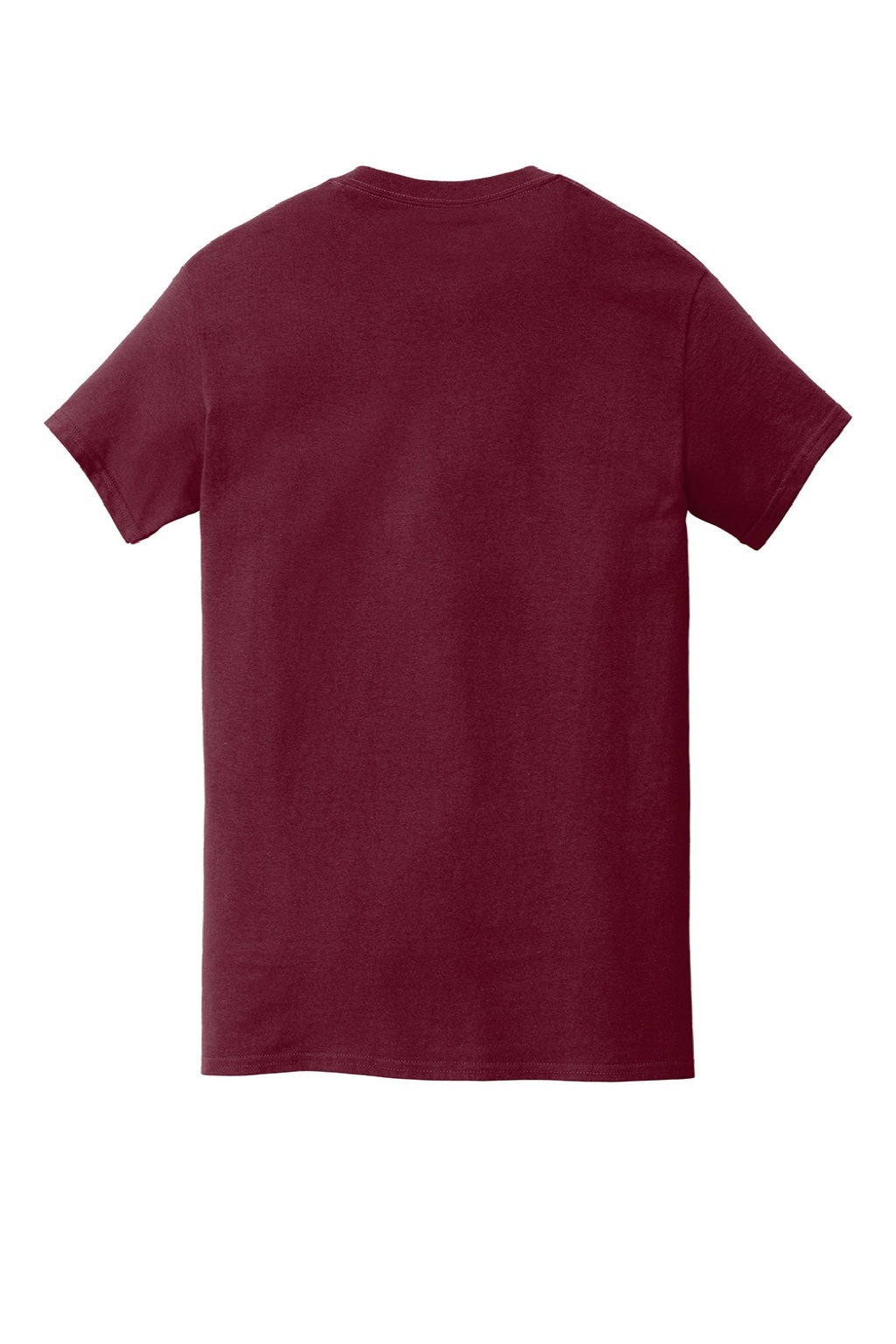 Gildan 5300 Mens Short Sleeve Crewneck T-Shirt w/ Pocket Maroon Flat Back