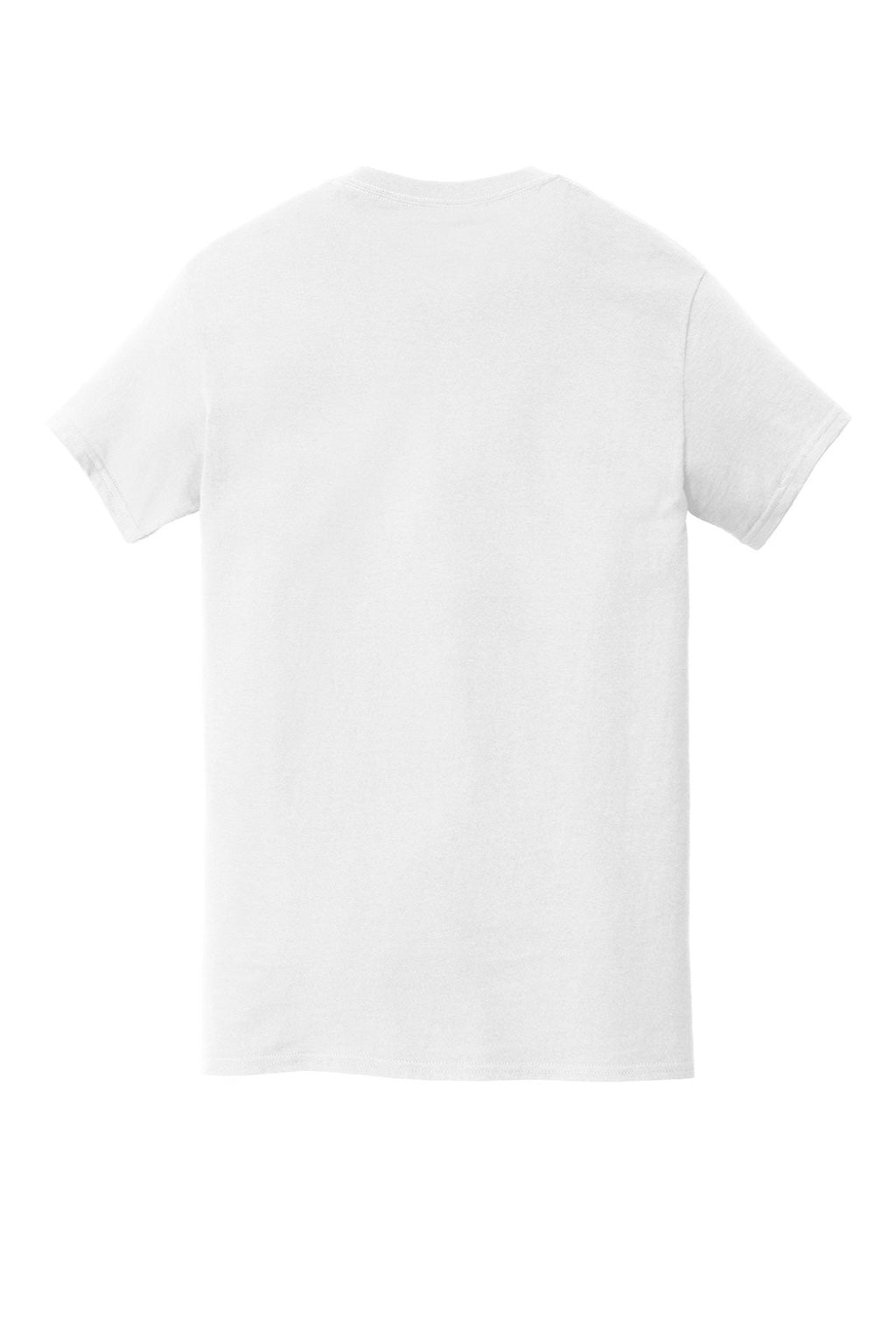 Gildan 5300 Mens Short Sleeve Crewneck T-Shirt w/ Pocket White Flat Back