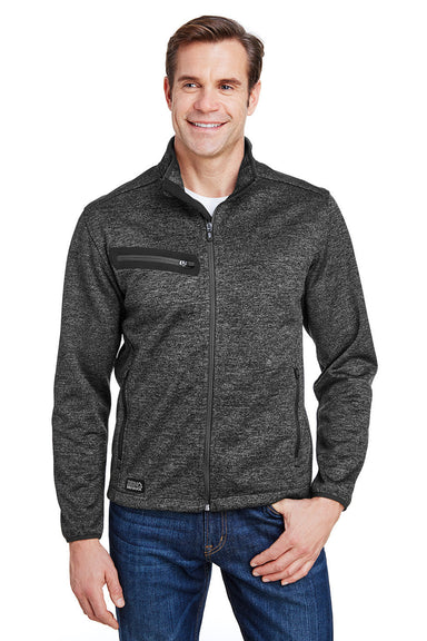 Dri Duck 5316 Mens Atlas Sweater Fleece Full Zip Jacket Charcoal Grey Model Front