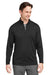 Puma 532016 Mens Cloudspun Moisture Wicking 1/4 Zip Sweatshirt w/ Pocket Black Model Front