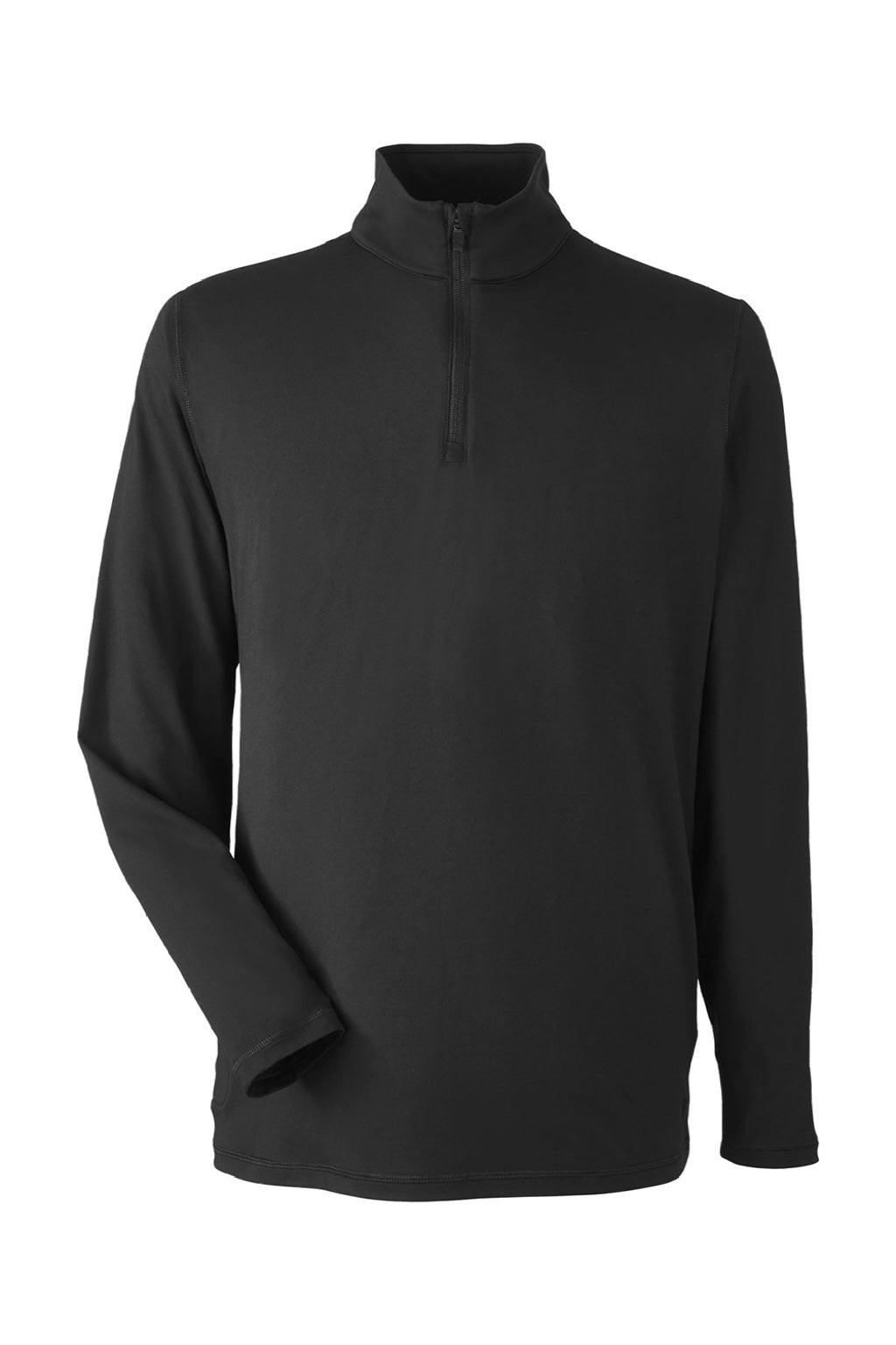Puma 532016 Mens Cloudspun Moisture Wicking 1/4 Zip Sweatshirt w/ Pocket Black Flat Front