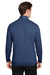 Puma 532016 Mens Cloudspun Moisture Wicking 1/4 Zip Sweatshirt w/ Pocket Heather Navy Blue Model Back