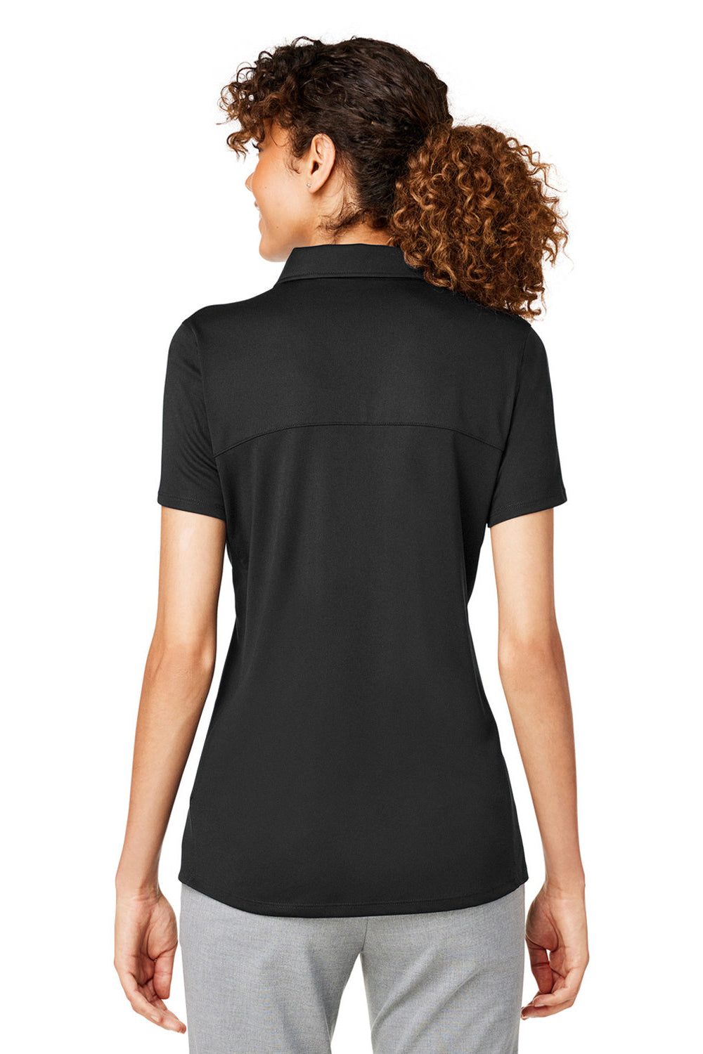 Puma 532989 Womens Gamer Moisture Wicking Short Sleeve Polo Shirt Black Model Back