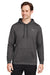 Puma 534527 Mens Cloudspun Moisture Wicking Hooded Sweatshirt Hoodie w/ Pouch Pocket Heather Black Model Front