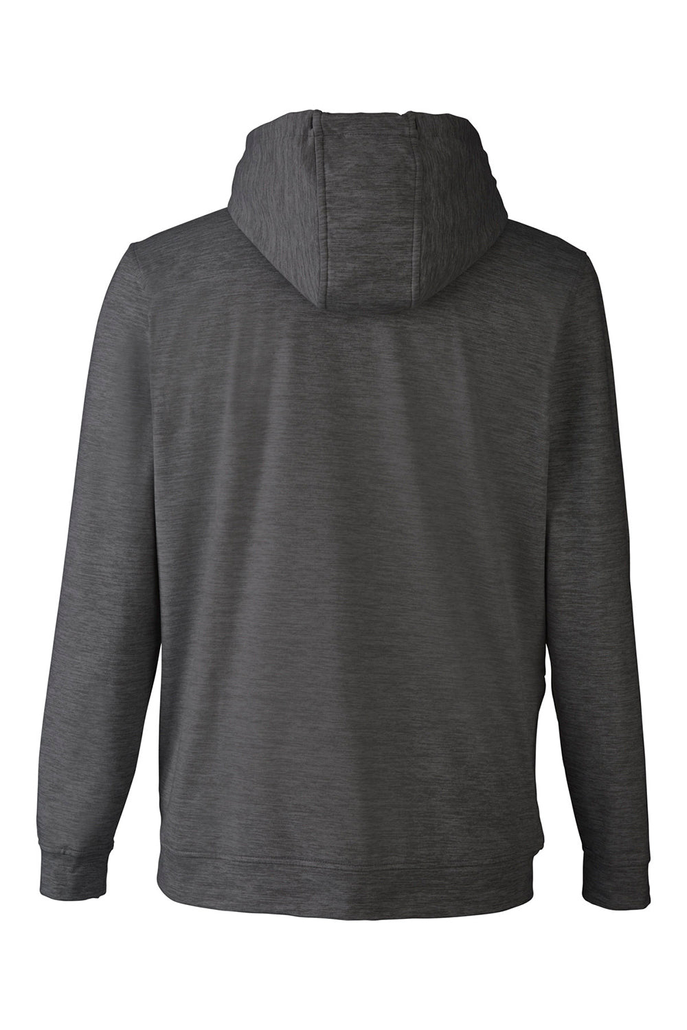 Puma 534527 Mens Cloudspun Moisture Wicking Hooded Sweatshirt Hoodie w/ Pouch Pocket Heather Black Flat Back