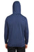 Puma 534527 Mens Cloudspun Moisture Wicking Hooded Sweatshirt Hoodie w/ Pouch Pocket Heather Navy Blue Model Back