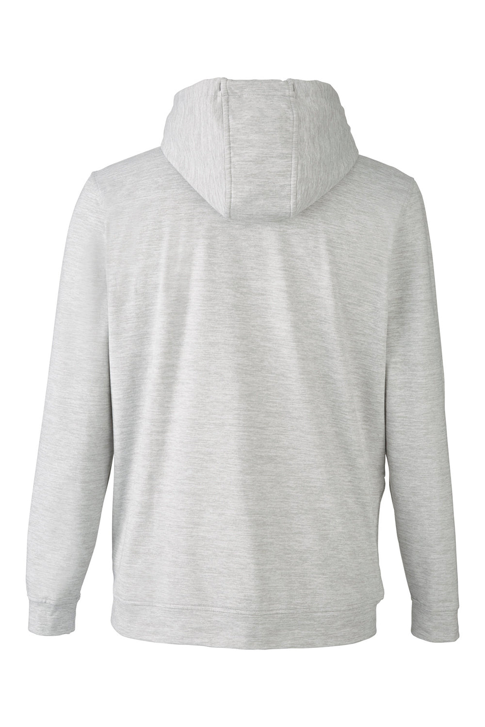 Puma 534527 Mens Cloudspun Moisture Wicking Hooded Sweatshirt Hoodie w/ Pouch Pocket Heather High Rise Grey Flat Back