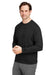 Puma 535500 Mens Cloudspun Moisture Wicking Crewneck Sweatshirt w/ Pocket Black Model 3q