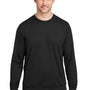 Puma Mens Cloudspun Moisture Wicking Crewneck Sweatshirt w/ Pocket - Black