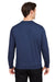 Puma 535500 Mens Cloudspun Moisture Wicking Crewneck Sweatshirt w/ Pocket Heather Navy Blue Model Back