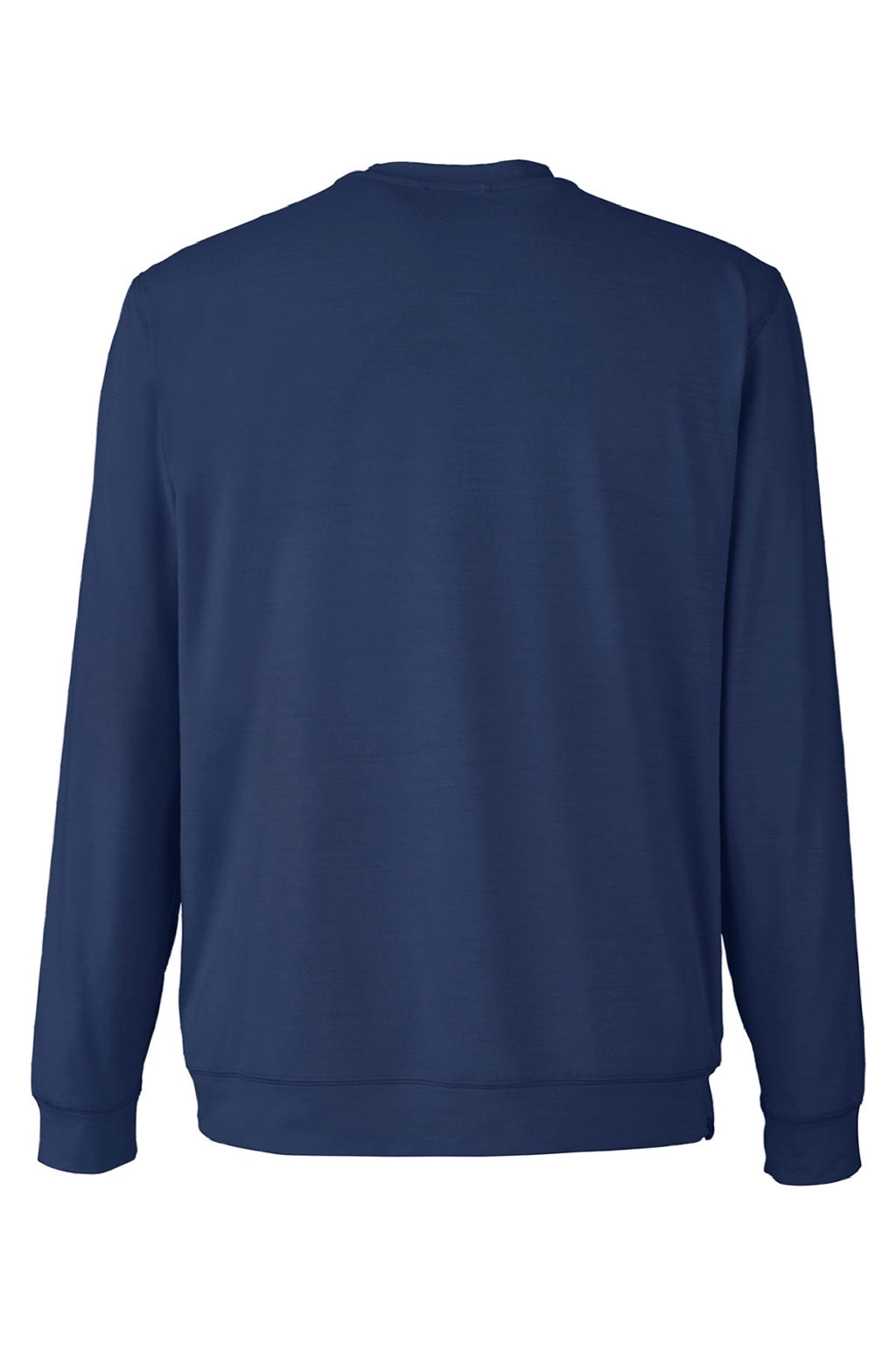 Puma 535500 Mens Cloudspun Moisture Wicking Crewneck Sweatshirt w/ Pocket Heather Navy Blue Flat Back