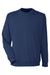 Puma 535500 Mens Cloudspun Moisture Wicking Crewneck Sweatshirt w/ Pocket Heather Navy Blue Flat Front