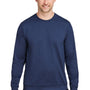 Puma Mens Cloudspun Moisture Wicking Crewneck Sweatshirt w/ Pocket - Heather Navy Blue