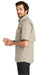 Eddie Bauer EB608 Mens Fishing Short Sleeve Button Down Shirt w/ Double Pockets Driftwood Model Side