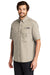 Eddie Bauer EB608 Mens Fishing Short Sleeve Button Down Shirt w/ Double Pockets Driftwood Model 3Q