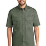 Eddie Bauer Mens Fishing Short Sleeve Button Down Shirt w/ Double Pockets - Seagrass Green