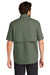 Eddie Bauer EB608 Mens Fishing Short Sleeve Button Down Shirt w/ Double Pockets Seagrass Green Model Back