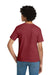 Hanes 5370 Youth EcoSmart Short Sleeve Crewneck T-Shirt Heather Red Model Back