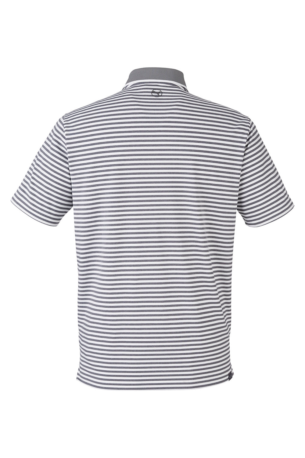 Puma 537447 Mens Mattr Feeder Moisture Wicking Short Sleeve Polo Shirt Quiet Shade Grey Flat Back