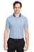 Puma 537447 Mens Mattr Feeder Moisture Wicking Short Sleeve Polo Shirt Lake Blue Model Front