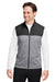 Puma 537465 Mens Cloudspun Moisture Wicking Colorblock Full Zip Vest Black/Quiet Shade Grey Model Front