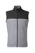 Puma 537465 Mens Cloudspun Moisture Wicking Colorblock Full Zip Vest Black/Quiet Shade Grey Flat Front