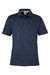 Puma 537471 Mens Volition Moisture Wicking Camo Short Sleeve Polo Shirt Navy Blue Flat Front