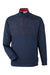 Puma 537472 Mens Volition Moisture Wicking Camo 1/4 Zip Sweatshirt Navy Blue/Ski Patrol Red Flat Front