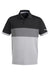 Puma 538930 Mens Cloudspun Highway Moisture Wicking Short Sleeve Polo Shirt Black/Grey Flat Front