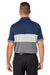 Puma 538930 Mens Cloudspun Highway Moisture Wicking Short Sleeve Polo Shirt Navy Blue Blazer Model Back