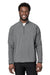 Puma 538931 Mens Coastal Woven Moisture Wicking 1/4 Zip Sweatshirt w/ Pockets Heather Black Model Front