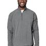 Puma Mens Coastal Woven Moisture Wicking 1/4 Zip Sweatshirt w/ Pockets - Heather Black