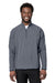 Puma 538931 Mens Coastal Woven Moisture Wicking 1/4 Zip Sweatshirt w/ Pockets Heather Navy Blue Model Front