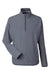 Puma 538931 Mens Coastal Woven Moisture Wicking 1/4 Zip Sweatshirt w/ Pockets Heather Navy Blue Flat Front