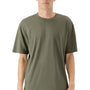 American Apparel Mens Sueded Cloud Short Sleeve Crewneck T-Shirt - Lieutenant Green