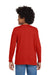 Gildan 5400B Youth Long Sleeve Crewneck T-Shirt Red Model Back