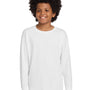 Gildan Youth Long Sleeve Crewneck T-Shirt - White